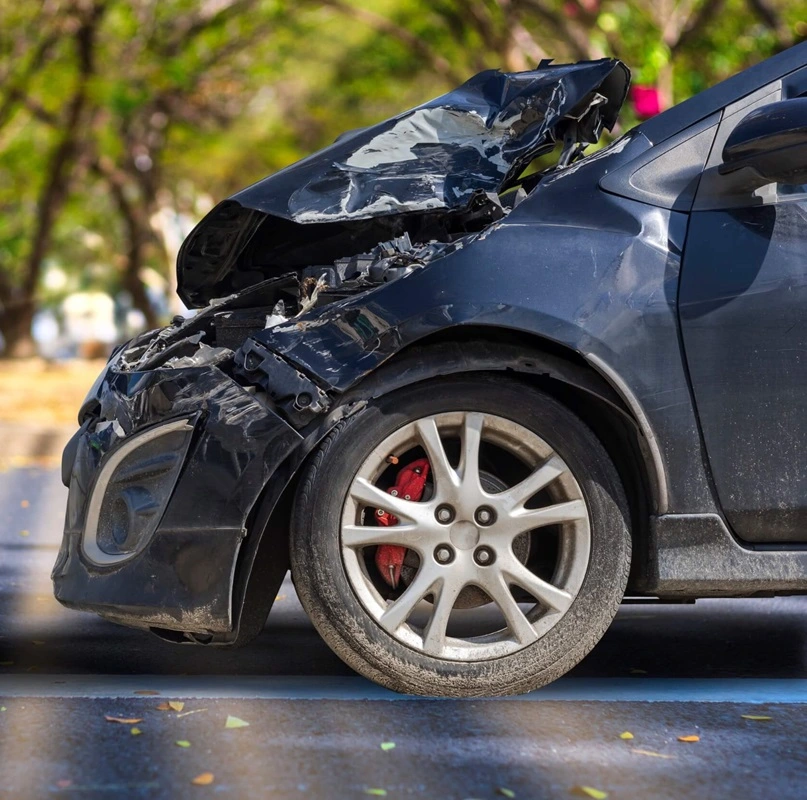 Damaged Car From A Car Accident