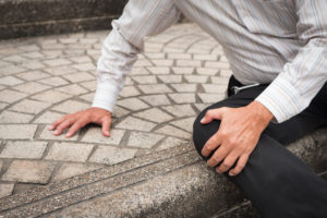 man after a slip and fall accident