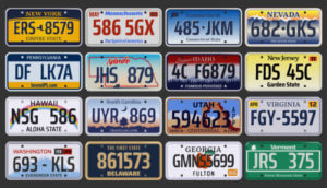 out of state license plates