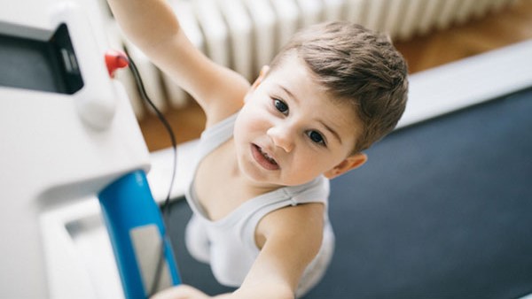 Child on treadmill