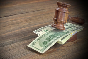 money under gavel