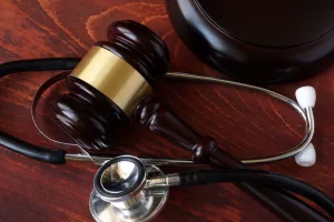 personal injury stethoscope and gavel