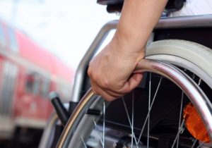 wheelchair bound disabled man