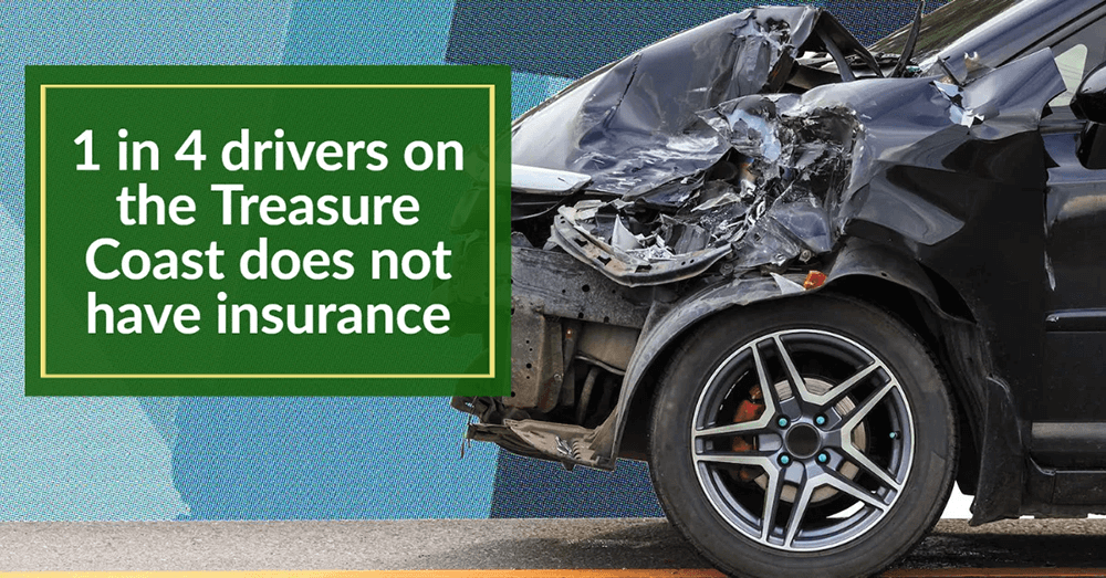 1 in 4 drivers on the treasure coast does not have insurance