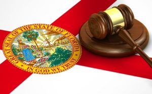 florida flag with gavel